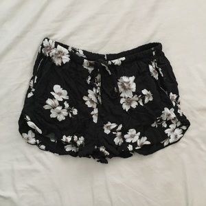 RARE Brandy Melville Black Floral Eve Shorts